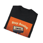 Stay Analog Cassette T-Shirt — Retro Music Vintage Tape Tee