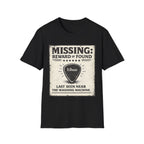 T-Shirt — "Missing: Reward If Found" Guitar Pick (1.0mm) Funny Musician Tee