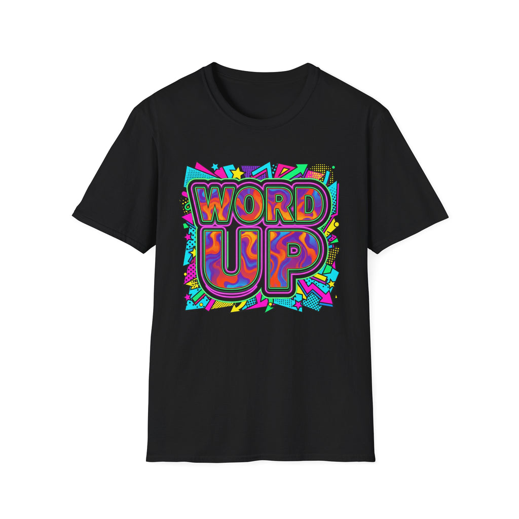Word Up Retro Graphic T-Shirt — Colorful 90s Style Streetwear