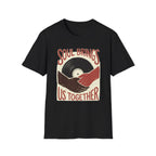 Soul Brings Us Together T-Shirt — Retro Vinyl & Handshake Music Tee
