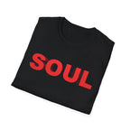Soul Graphic T-Shirt — Bold Red Typographic Tee