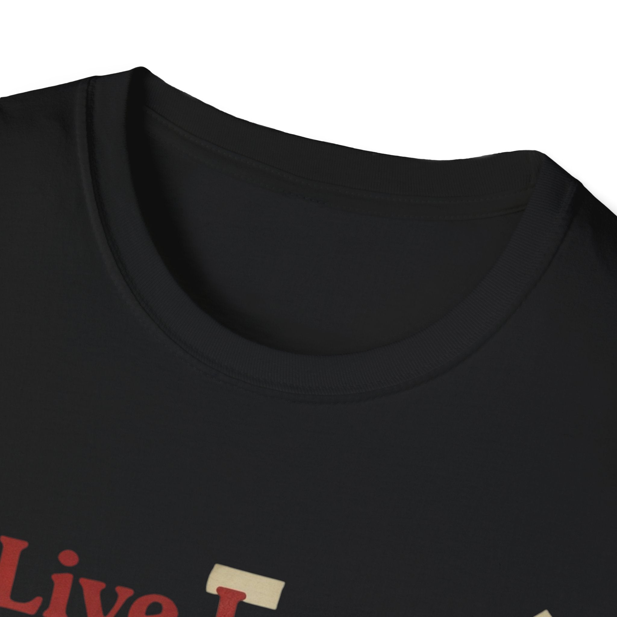 Live Loud Band T-Shirt — Guitar, Drums & Keyboard Music Tee