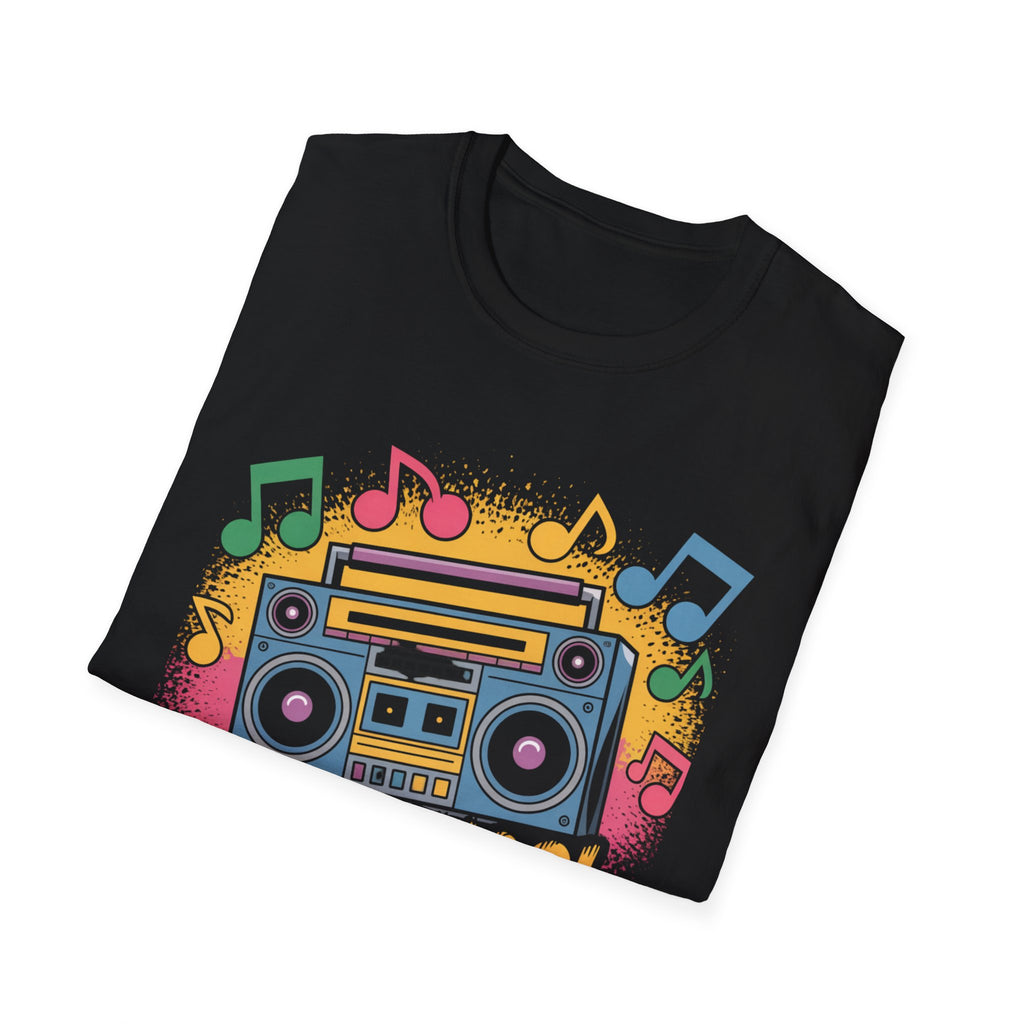 Retro Boombox T-Shirt — "Old School Beats" Vintage Music Tee